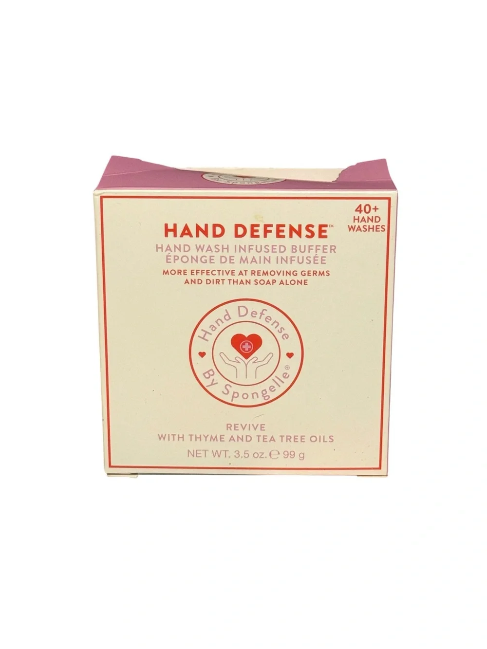 Spongelle Hand Defense Revive Infused Buffer - Pink & Cream Packaging